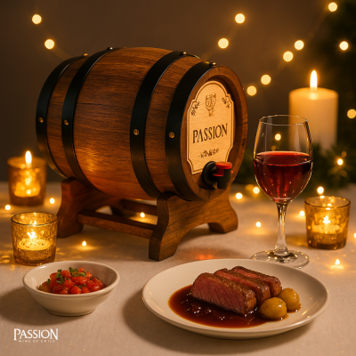 Rượu vang Passion Cabernet Sauvignon kệ trống gỗ 3 lít